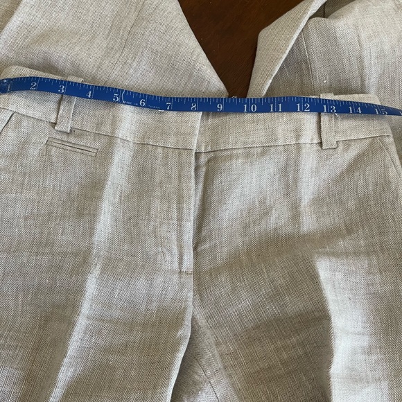 J. Crew Tan Wide Leg Pants Linen Size 4 - Picture 4 of 8
